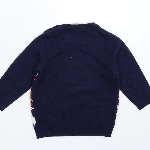 Lily & Dan Baby Blue  Knit Pullover Jumper Size 9-12 Months