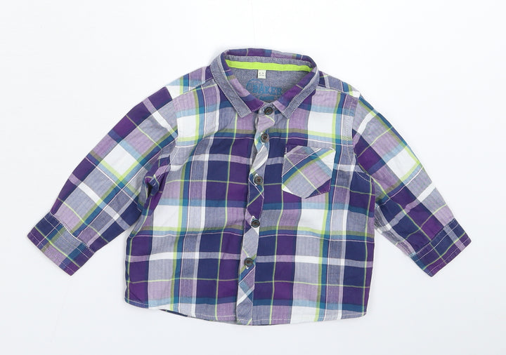 Debenhams Boys Multicoloured Check Basic Button-Up Size 6-9 Months