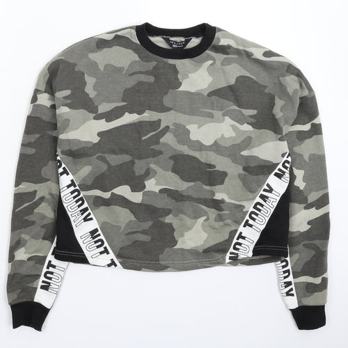 New Look Girls Multicoloured Camouflage  Pullover Sweatshirt Size 14-15 Years