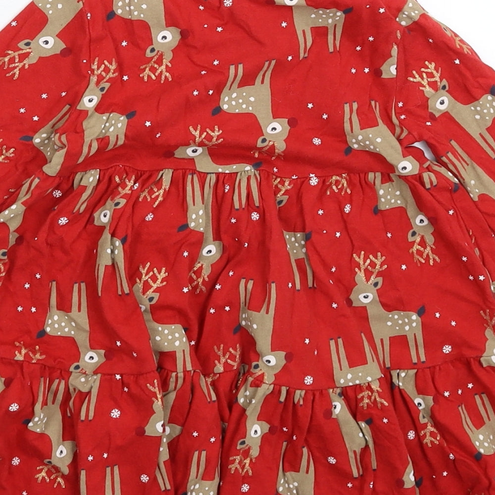 F&F Girls Red   Fit & Flare  Size 3-4 Years