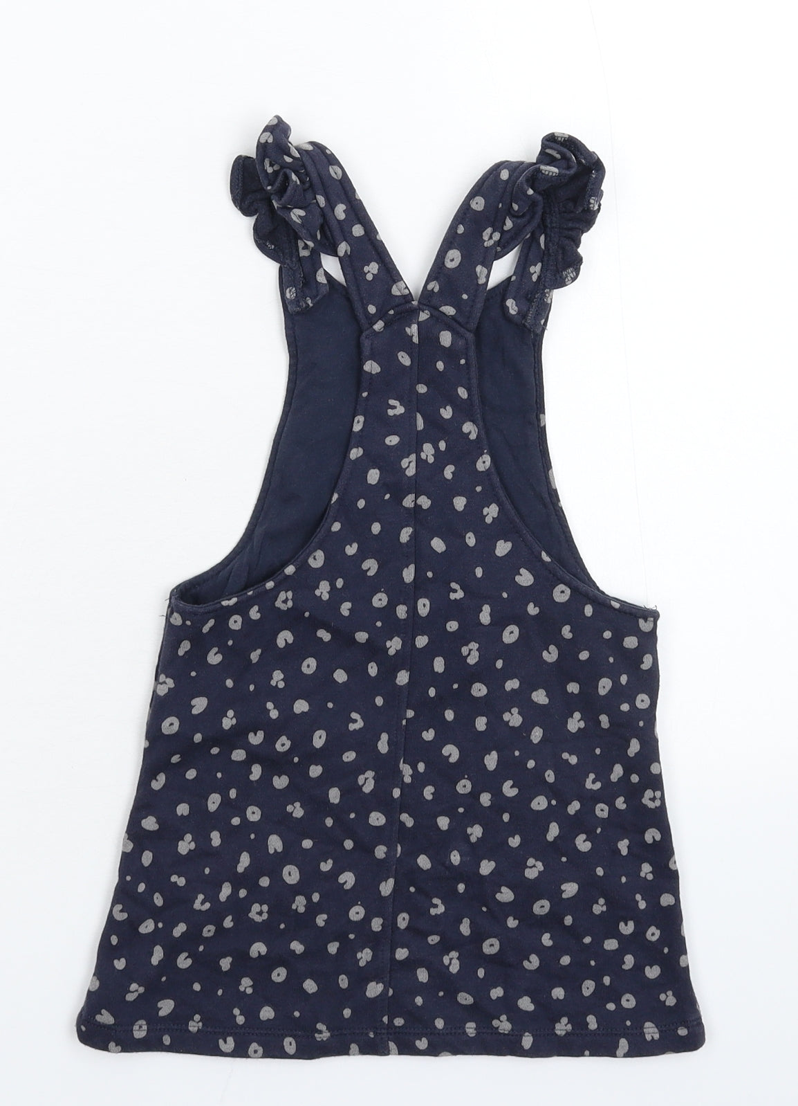F&F Girls Blue Animal Print  Pinafore/Dungaree Dress  Size 3-4 Years