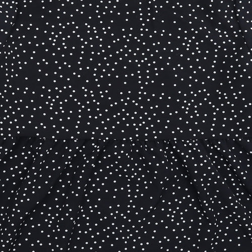 SheIn Womens Black Polka Dot  Basic Blouse Size S