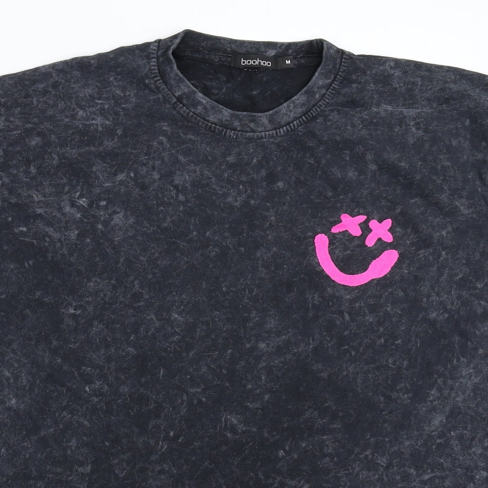 Boohoo Mens Black    T-Shirt Size M