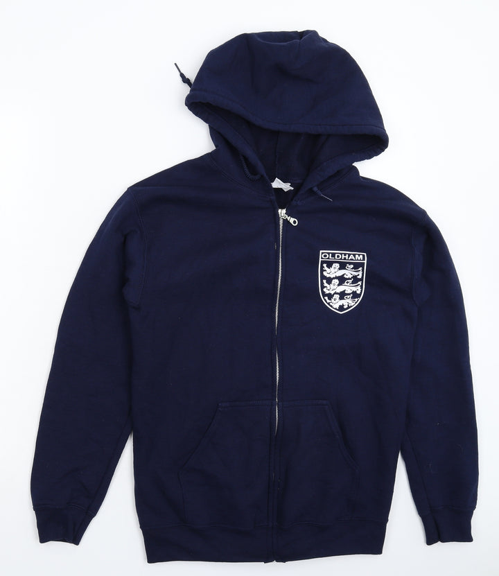 Gildan Mens Blue   Full Zip Hoodie Size S  - Oldham Athletic