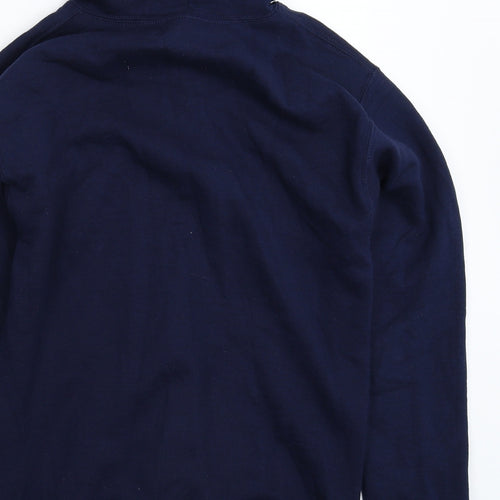 Gildan Mens Blue   Full Zip Hoodie Size S  - Oldham Athletic