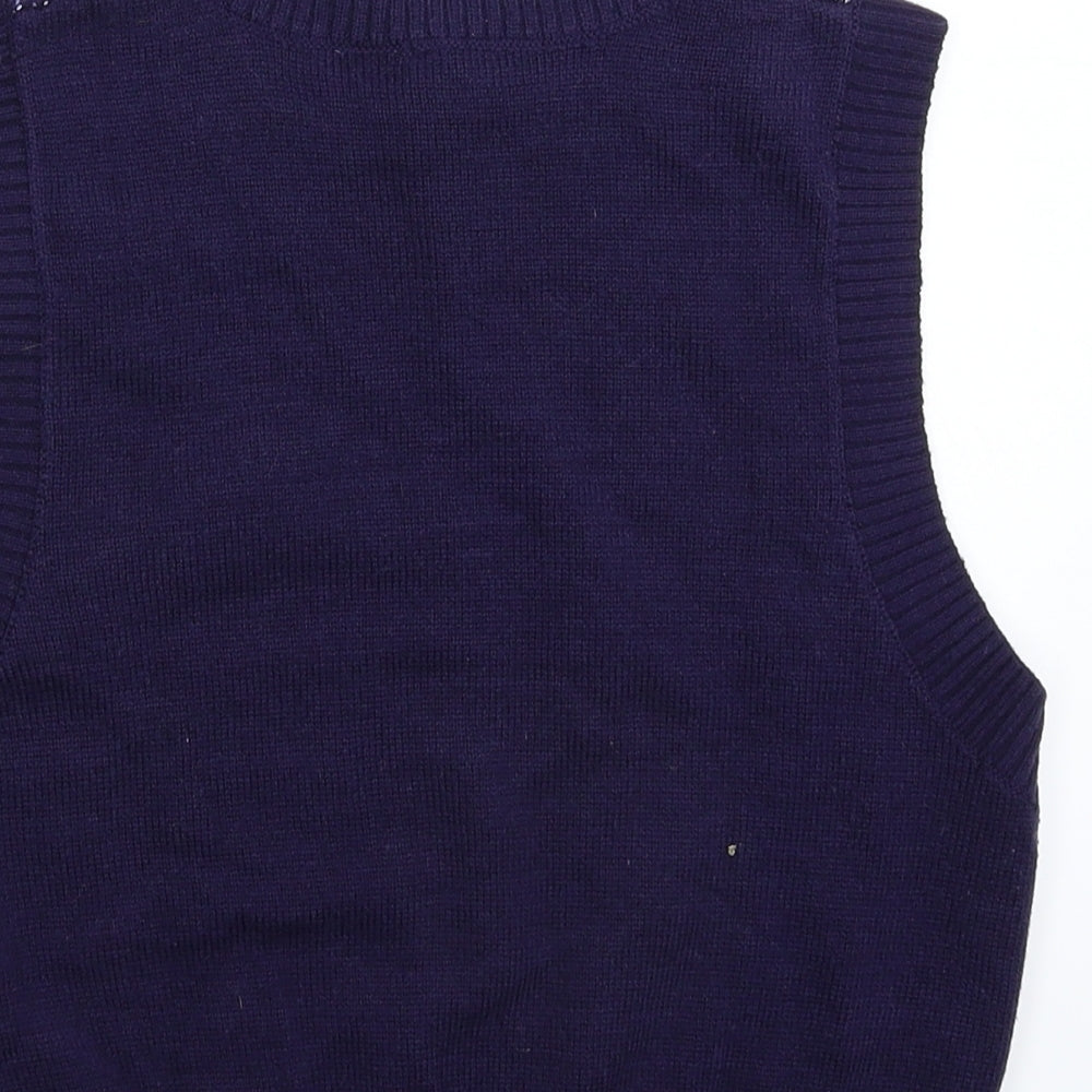 Divided Womens Multicoloured Geometric Knit Vest Jumper Size S
