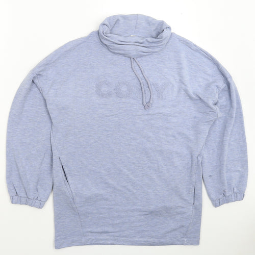 Marks and Spencer Womens Blue   Pullover Hoodie Size 10  - Lounge