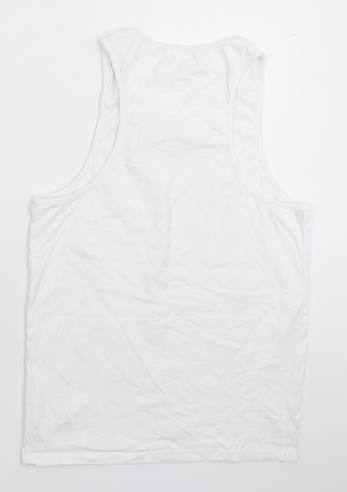 Fluid Mens White   Basic Tank Size L