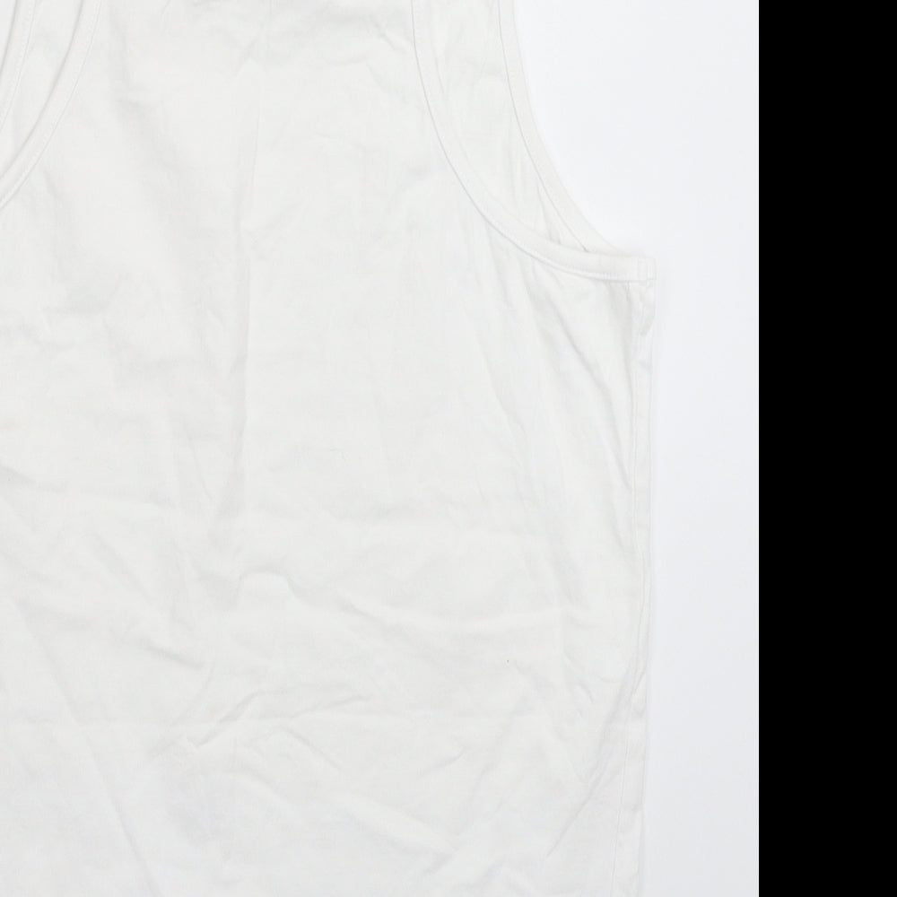 Fluid Mens White   Basic Tank Size L