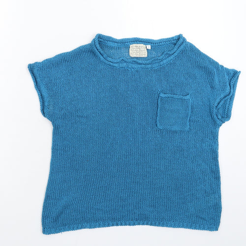 New Look Womens Blue  Knit Pullover Jumper Size 8