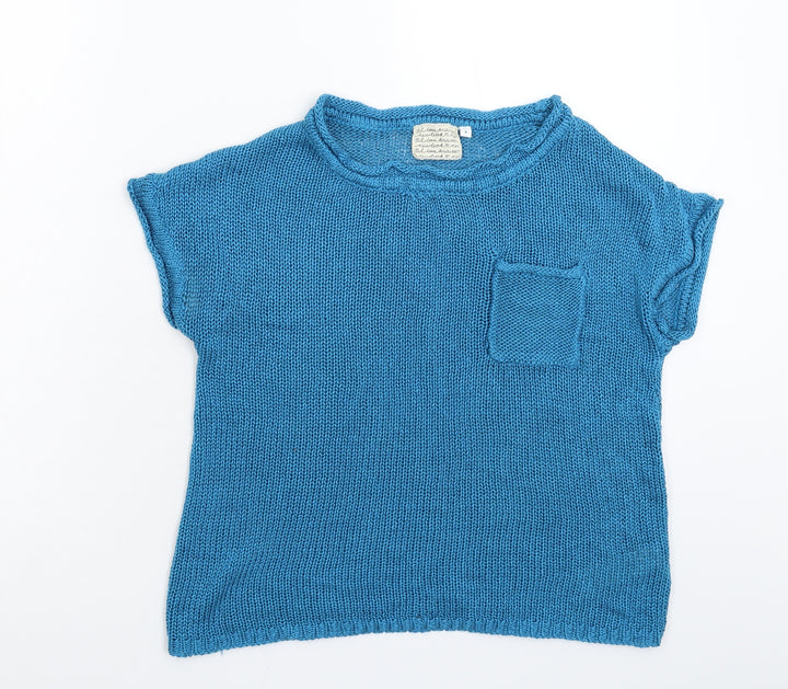 New Look Womens Blue  Knit Pullover Jumper Size 8
