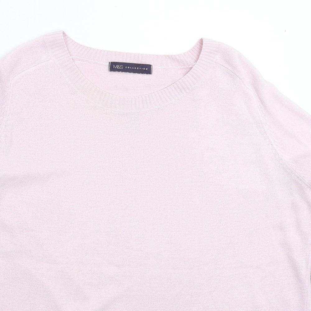 Marks and Spencer Womens Pink  Knit Pullover Jumper Size XL