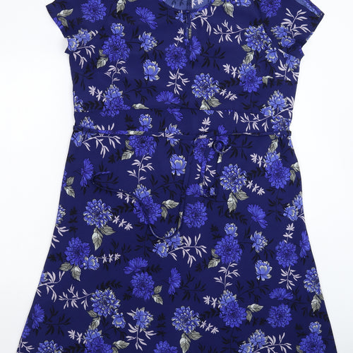 Emma Blake Womens Blue Floral  Fit & Flare  Size 18