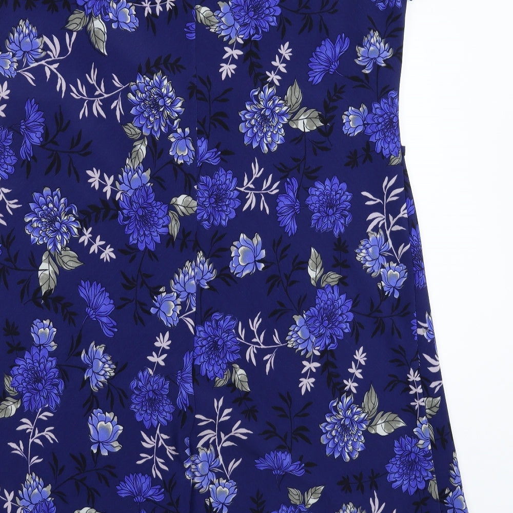 Emma Blake Womens Blue Floral  Fit & Flare  Size 18