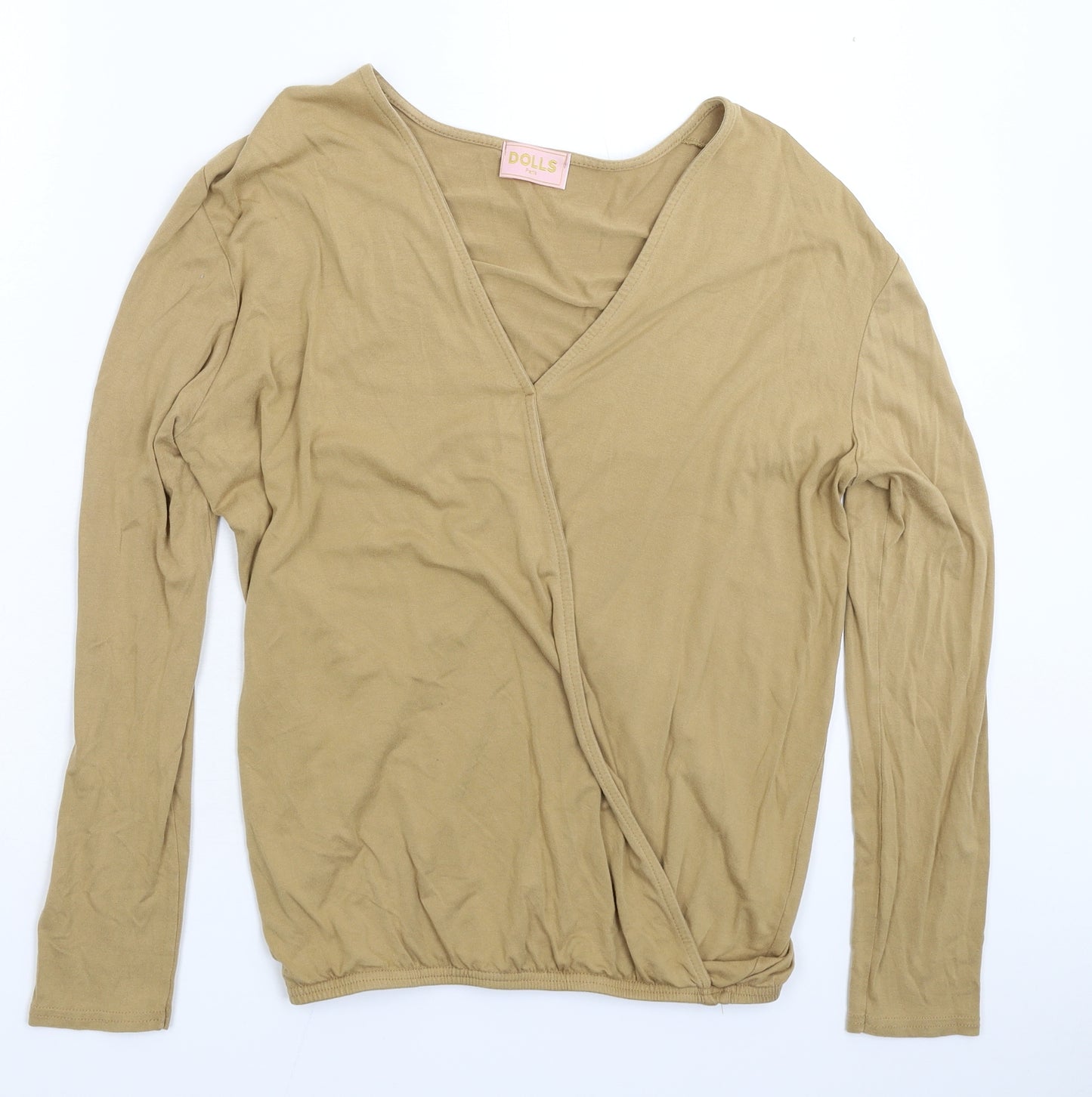 Dolls Womens Beige   Basic T-Shirt Size 12