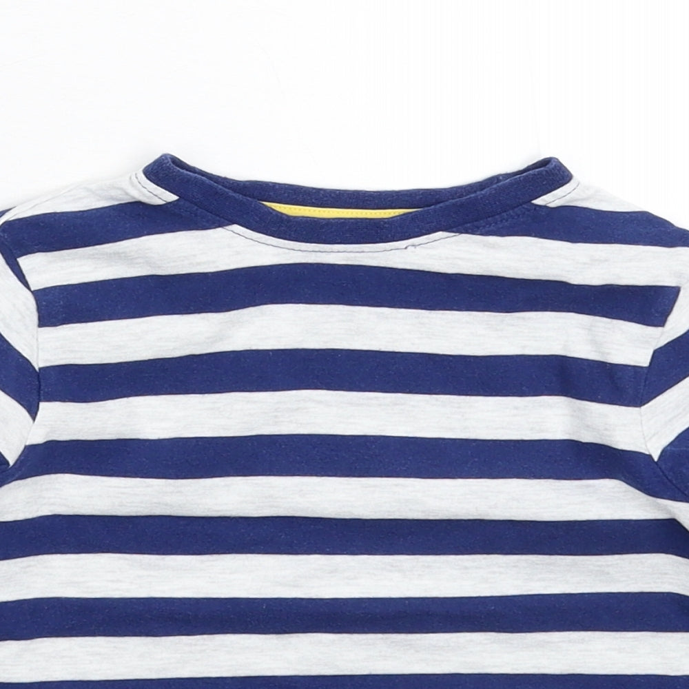 F&F Boys Blue Striped  Basic T-Shirt Size 3-4 Years