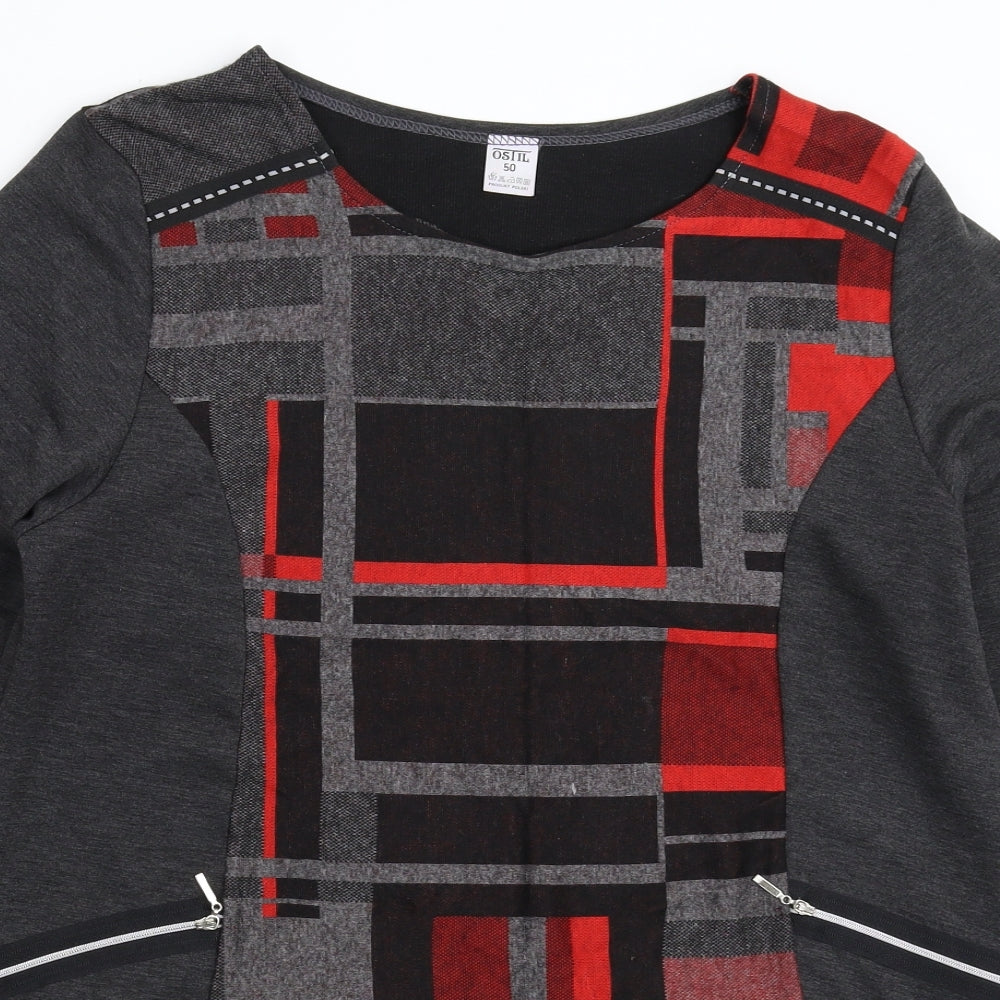 Ostil Womens Multicoloured Geometric  Mini  Size L