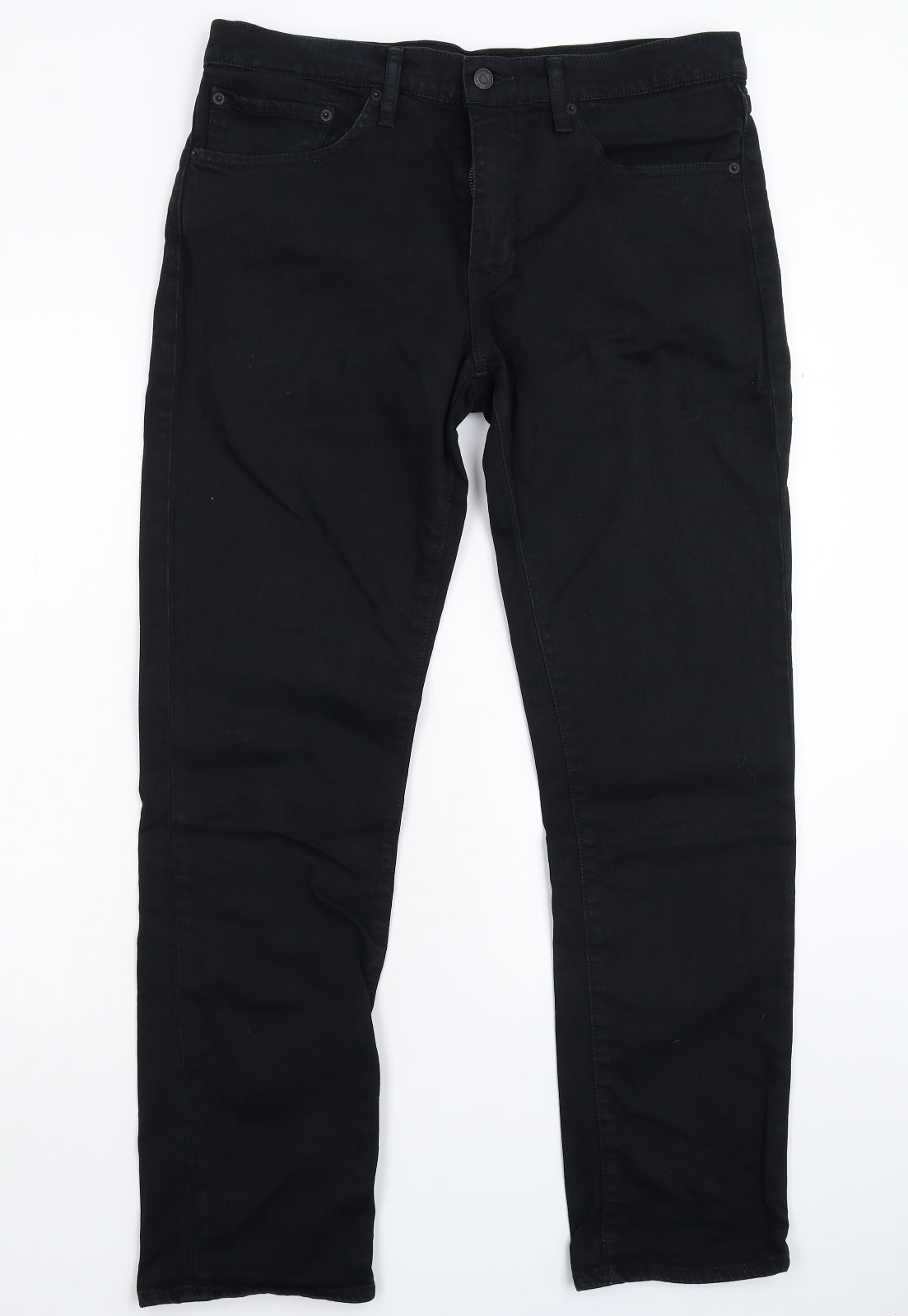 Levi's Mens Black  Denim Straight Jeans Size 34 L32 in
