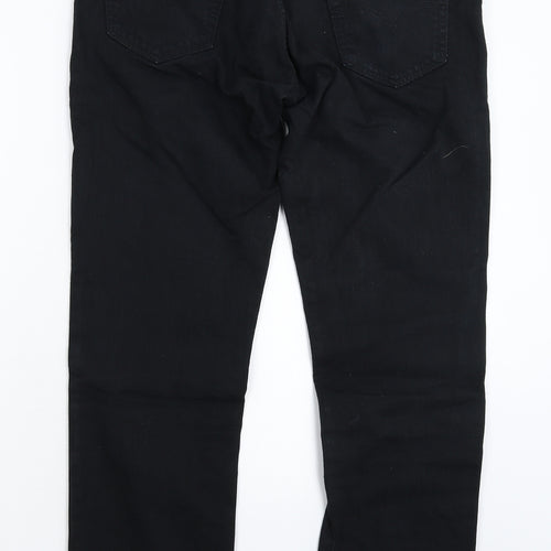 Levi's Mens Black  Denim Straight Jeans Size 34 L32 in