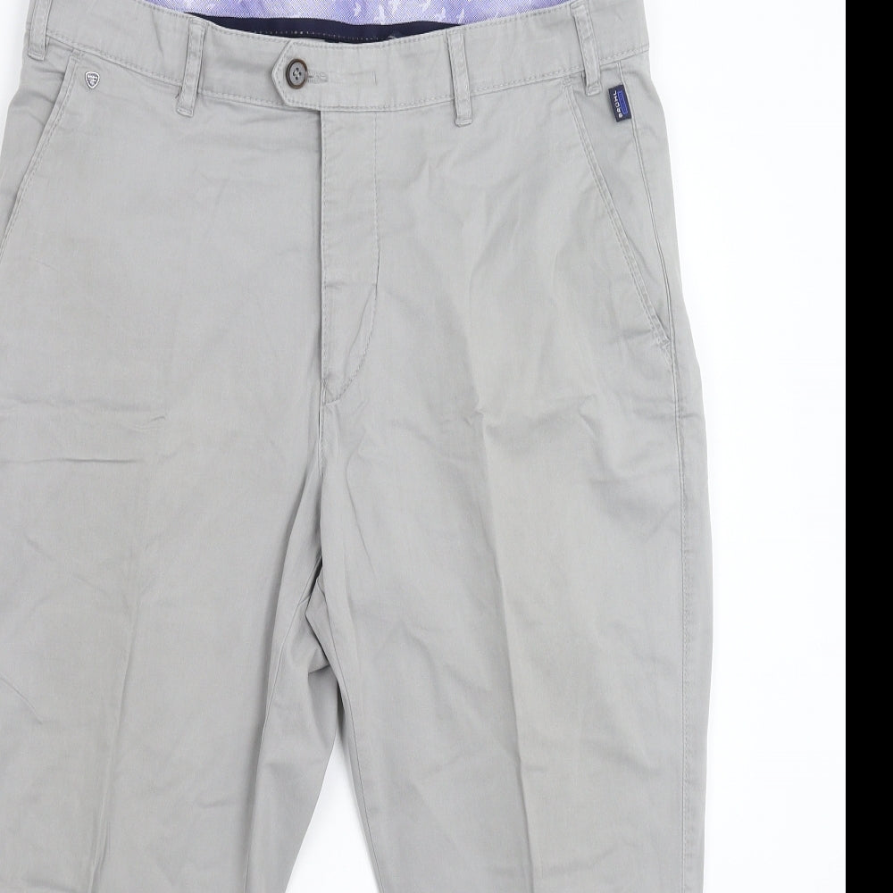 Bruhl Mens Grey   Cropped Trousers Size 36 L24 in