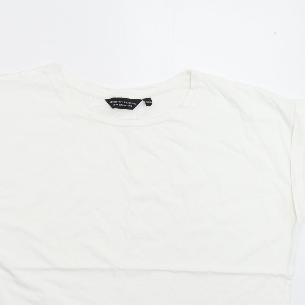 Dorothy Perkins Womens White   Basic T-Shirt Size 18