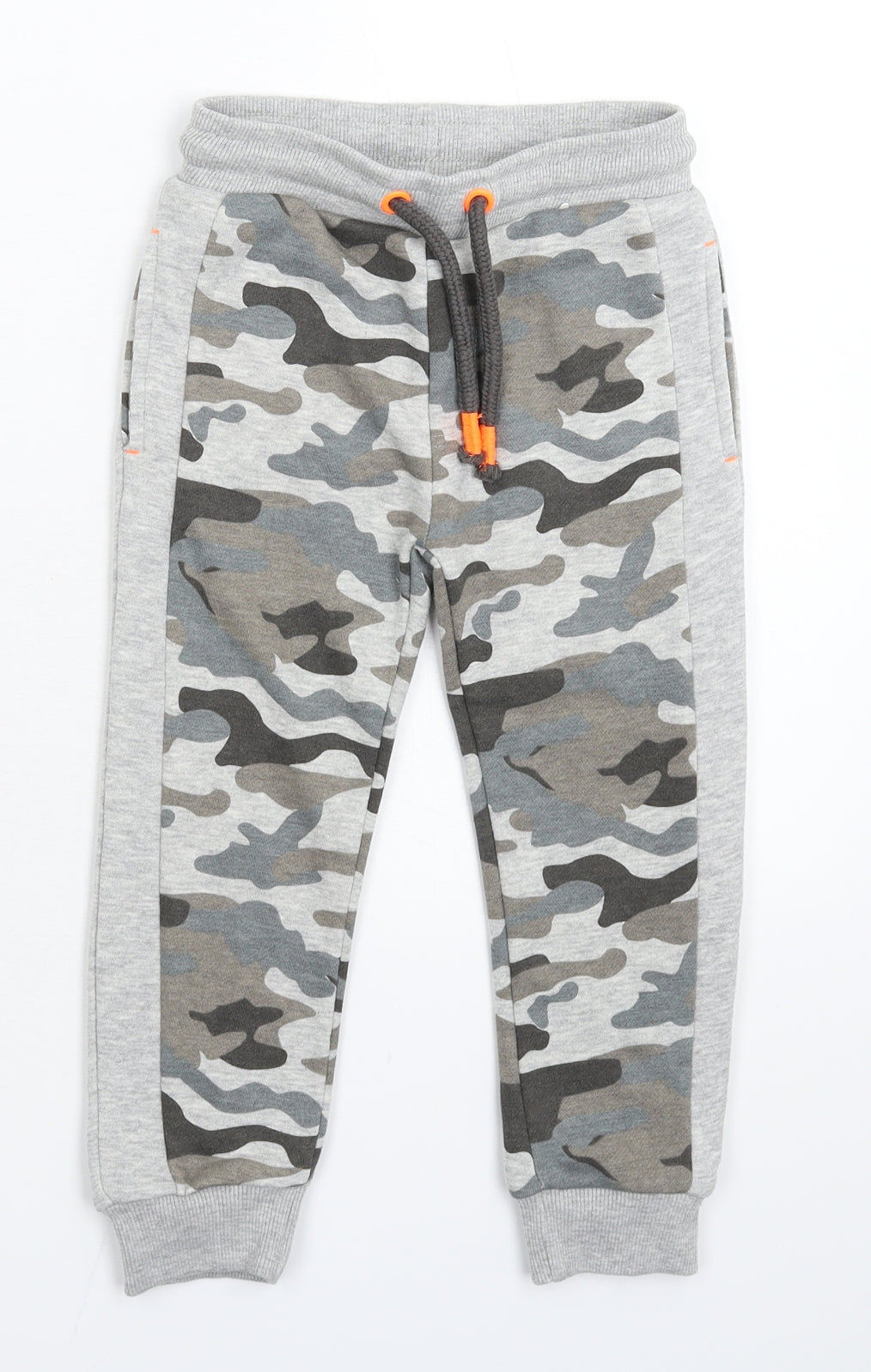 F&F Boys Grey Camouflage  Jogger Trousers Size 3-4 Years