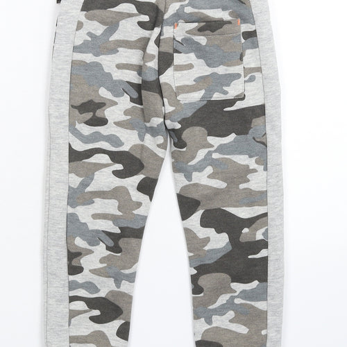 F&F Boys Grey Camouflage  Jogger Trousers Size 3-4 Years