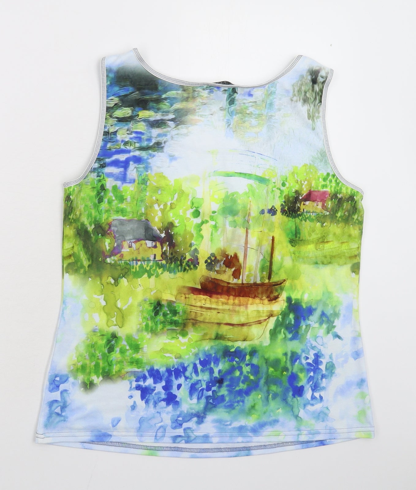 Just White Womens Multicoloured   Basic Tank Size 14
