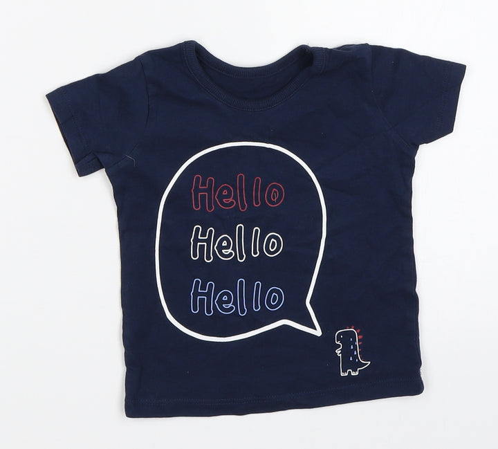 George Boys Blue   Basic T-Shirt Size 6-9 Months