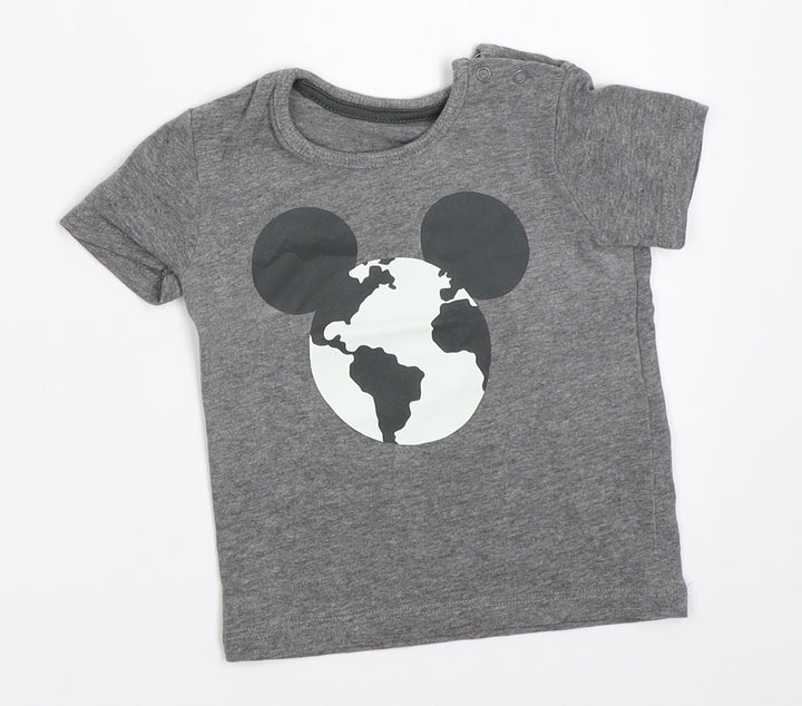 George Boys Grey   Basic T-Shirt Size 6-9 Months