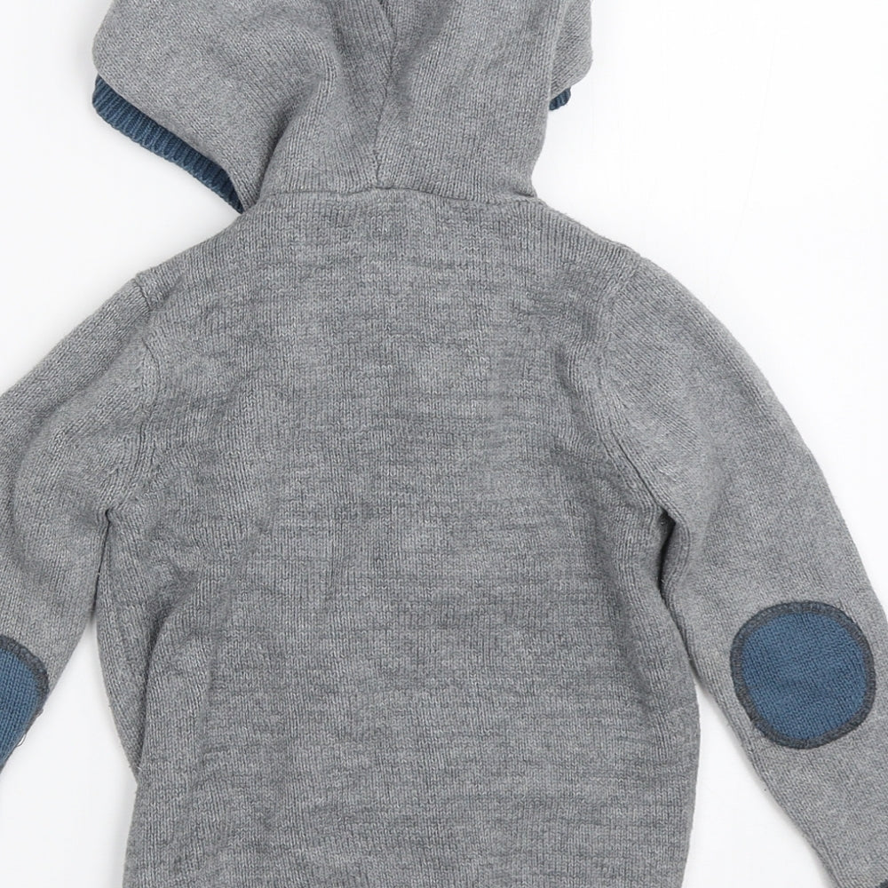 Ministry Of Rascals Boys Grey   Cardigan Hoodie Size 3-4 Years