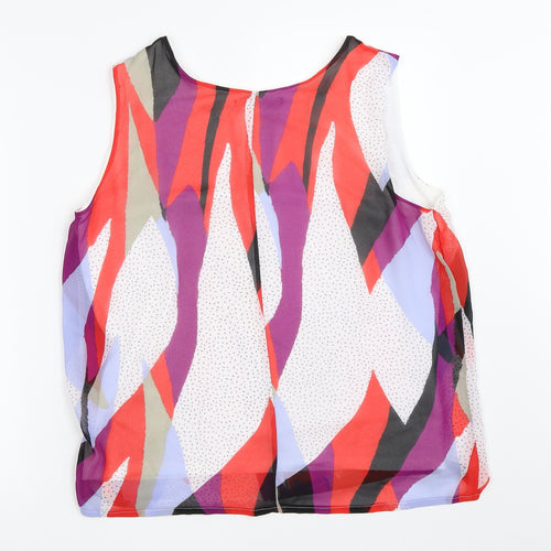 Marks and Spencer Womens White Geometric  Basic Blouse Size 12