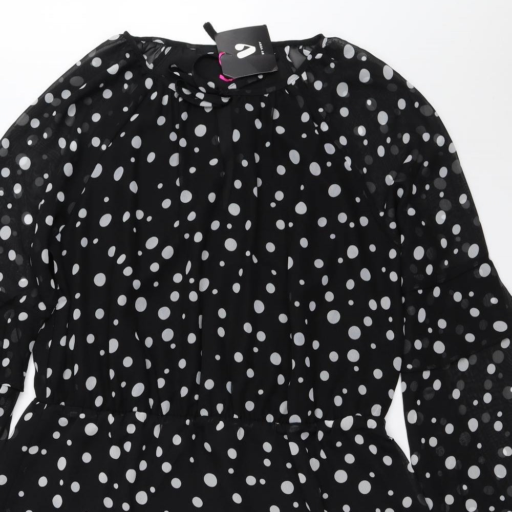 Very Womens Black Polka Dot  Fit & Flare  Size 18