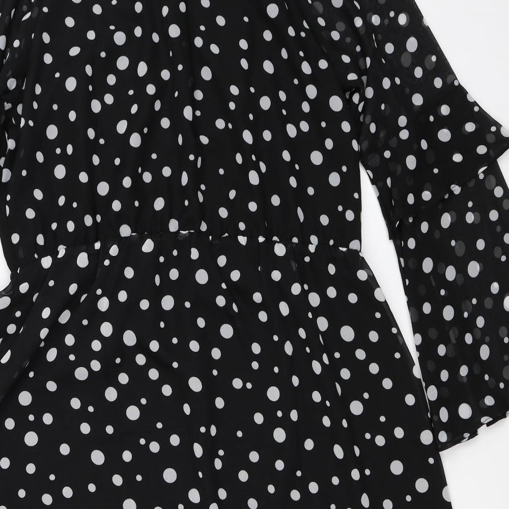 Very Womens Black Polka Dot  Fit & Flare  Size 18