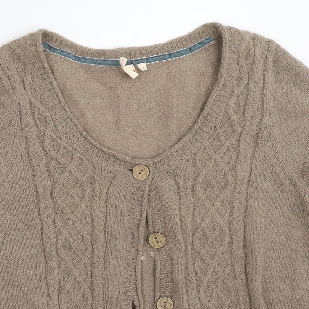 White Stuff Womens Brown   Cardigan Jumper Size 16