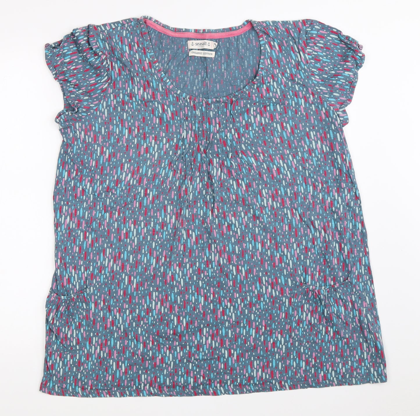 Seasalt Womens Blue   Basic T-Shirt Size 16