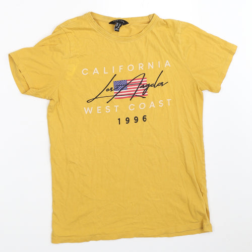 New Look Womens Yellow   Basic T-Shirt Size 10