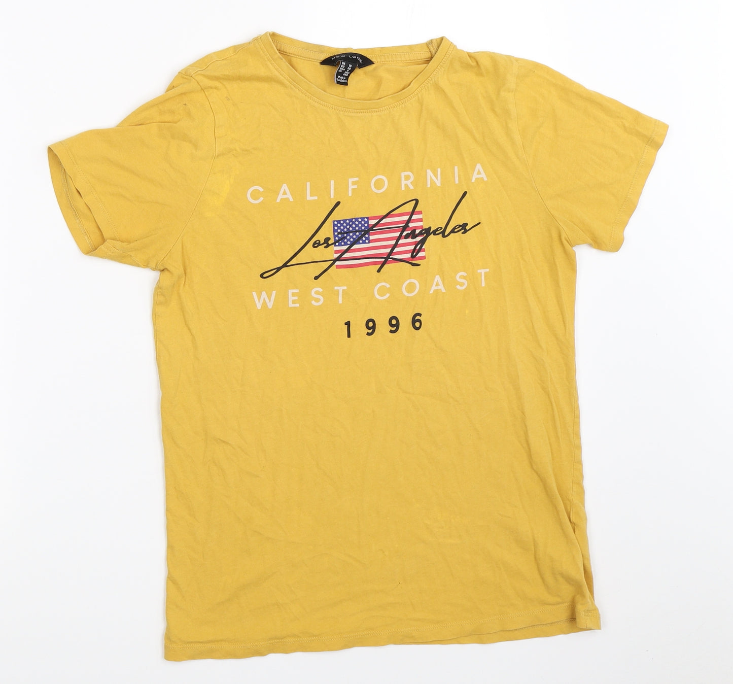 New Look Womens Yellow   Basic T-Shirt Size 10