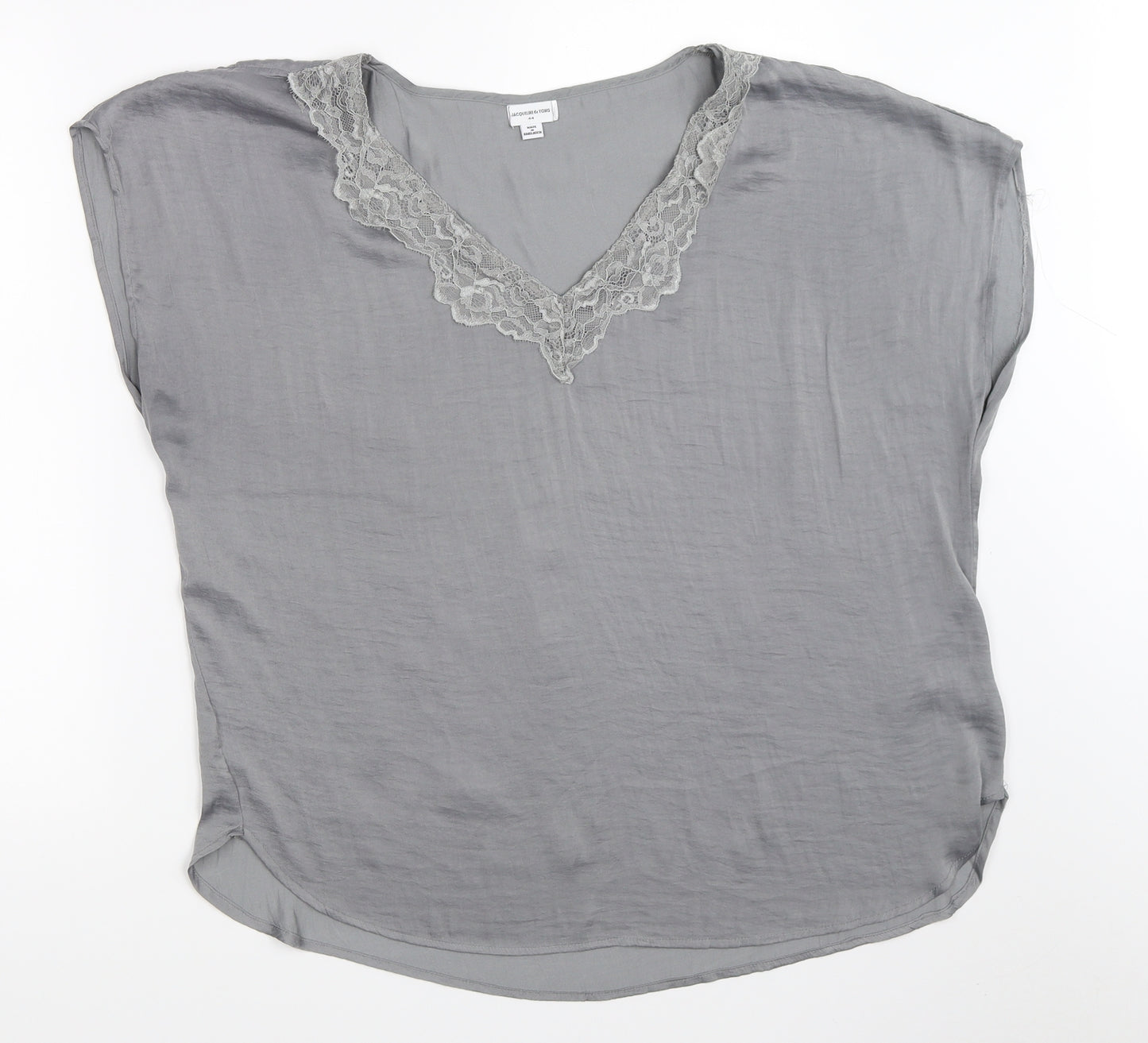 Jacqueline De Yong Womens Grey   Basic Blouse Size 44