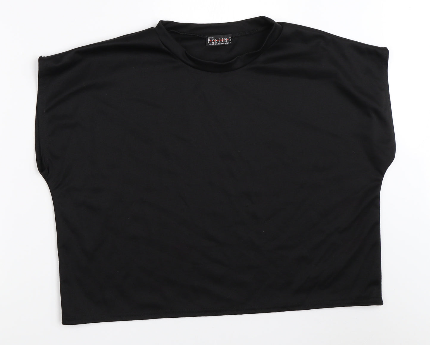 Great Feeling Womens Black   Basic T-Shirt Size M