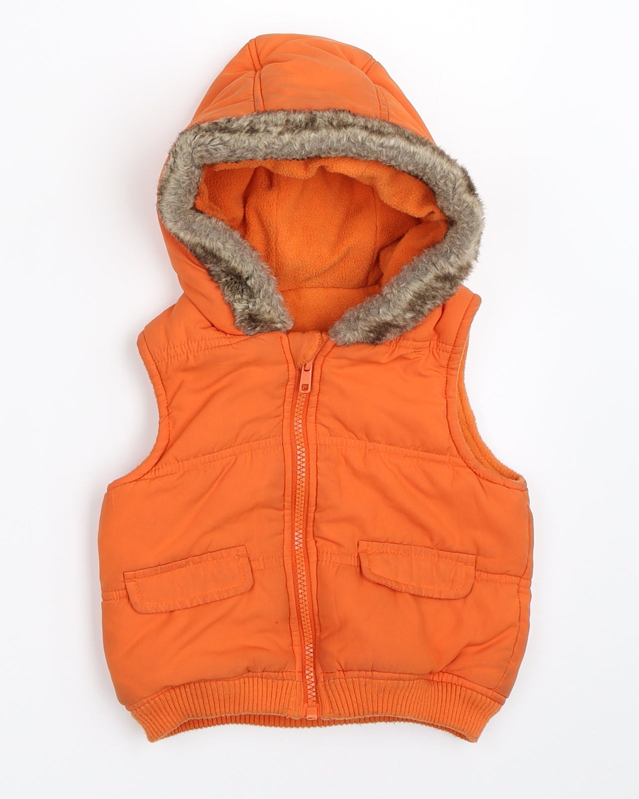 George Boys Orange   Gilet Coat Size 12-18 Months
