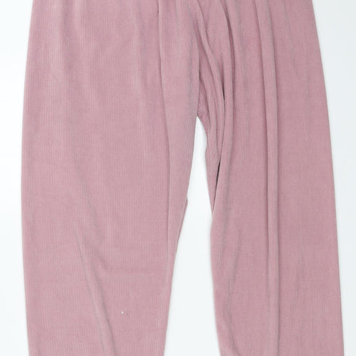 Primark Womens Pink Solid  Top Pyjama Pants Size L