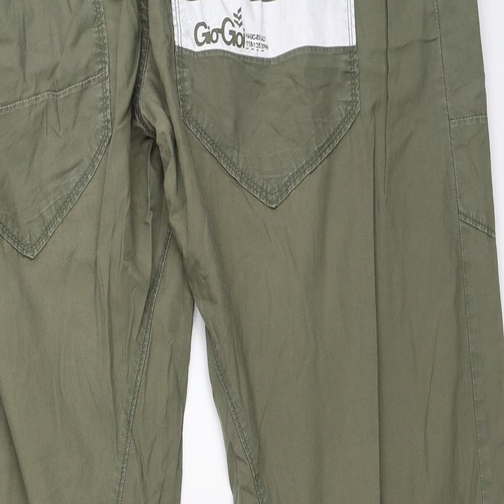 Gio-Goi Mens Green   Cropped Trousers Size 34 L30 in
