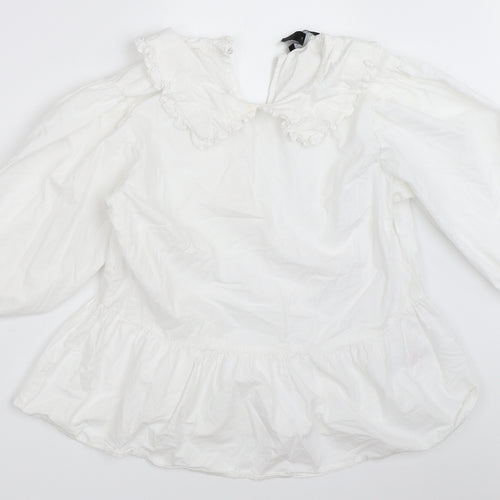 New Look Womens White   Basic Blouse Size 10