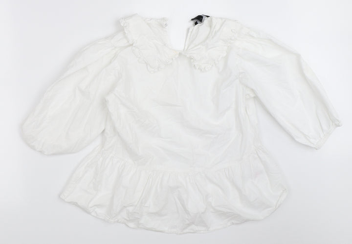 New Look Womens White   Basic Blouse Size 10