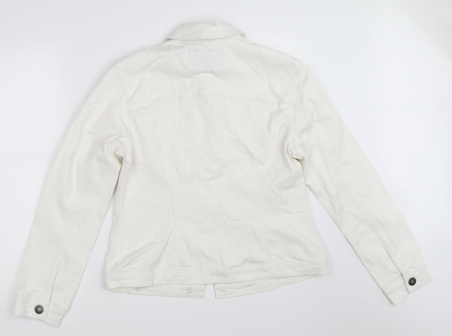 AriZona Womens White  Denim Jacket  Size 12