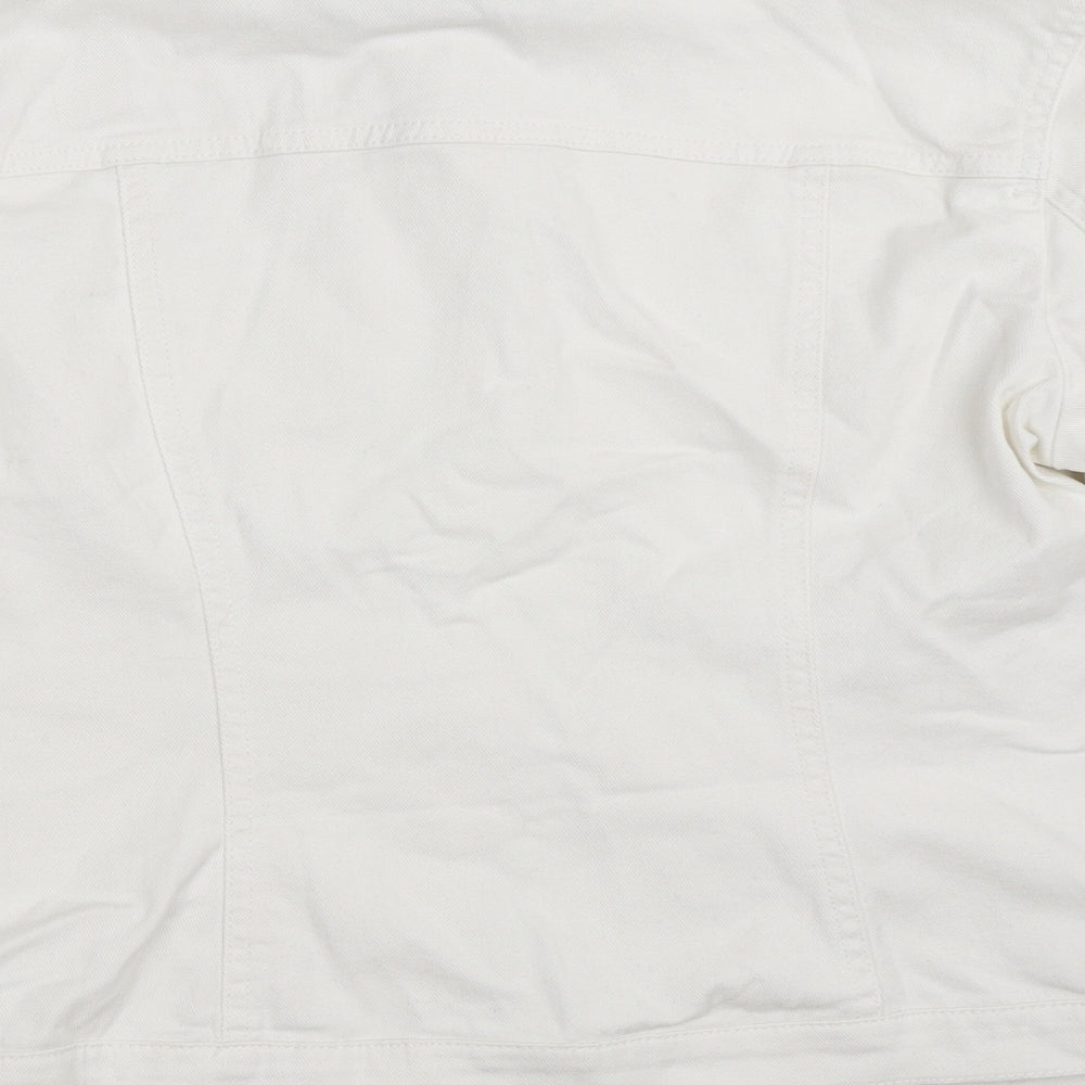 AriZona Womens White  Denim Jacket  Size 12