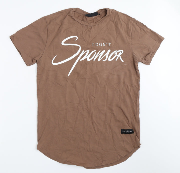 The Couture Club Mens Brown T-Shirt Size S