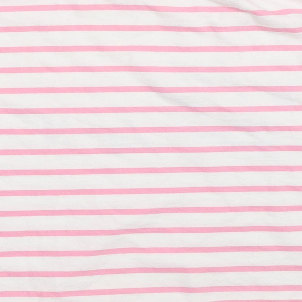 F&F Girls Pink Striped  Basic T-Shirt Size 11-12 Years