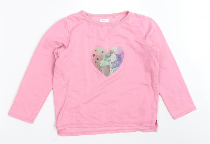 NEXT Girls Pink   Pullover Sweatshirt Size 8 Years